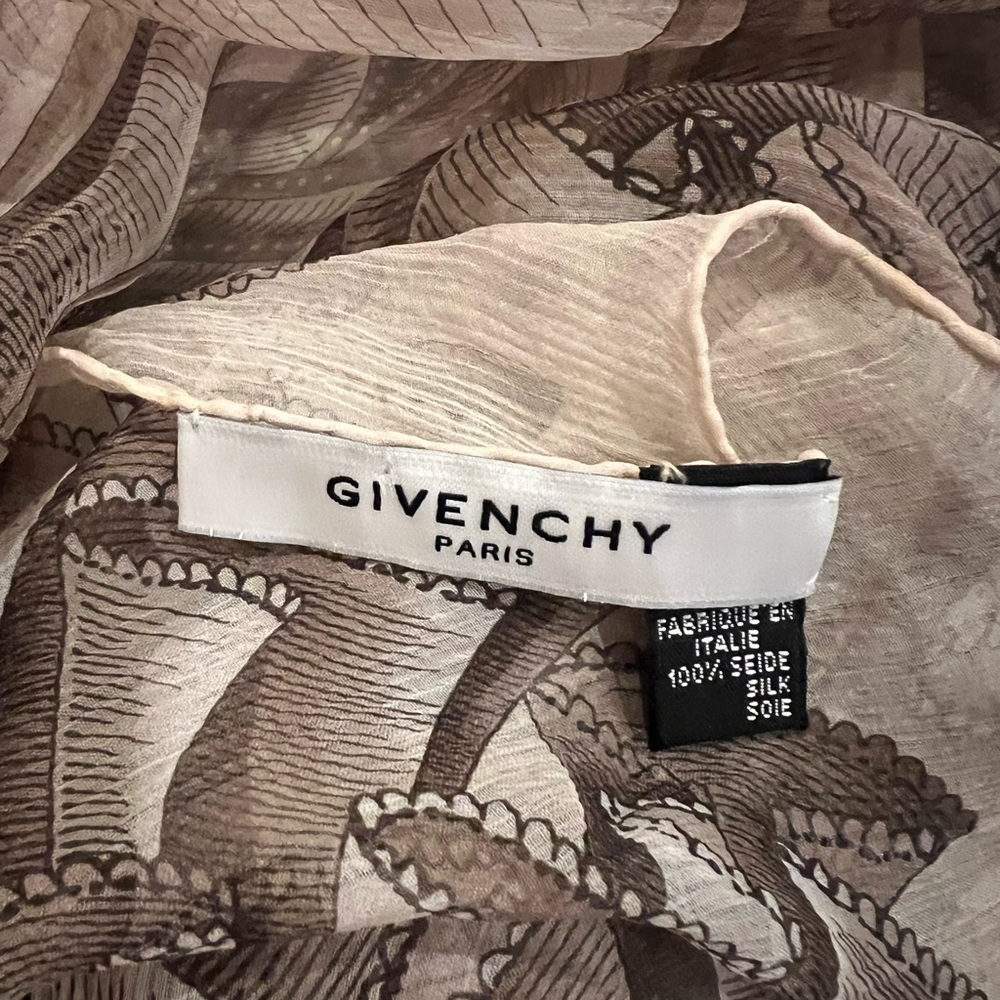 Givenchy Beige Silk Scarf